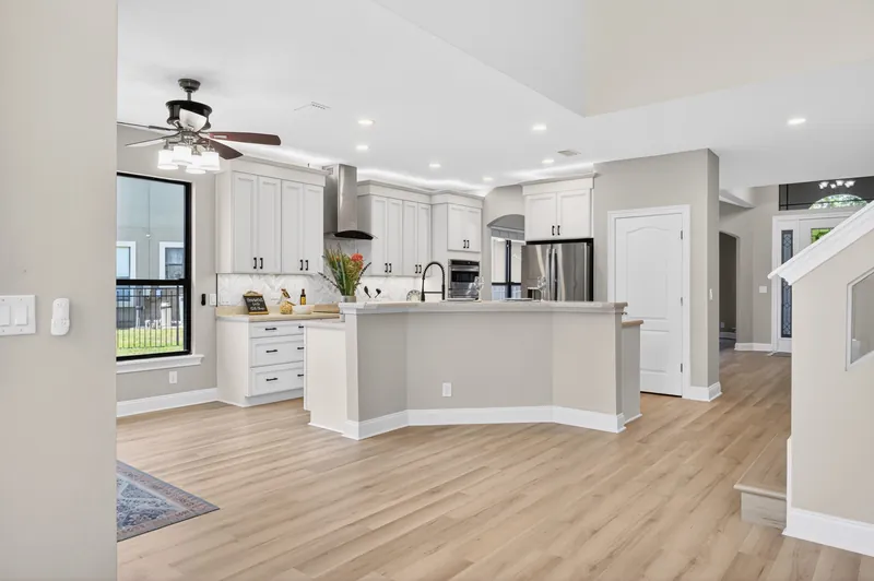 Open kitchen and family room